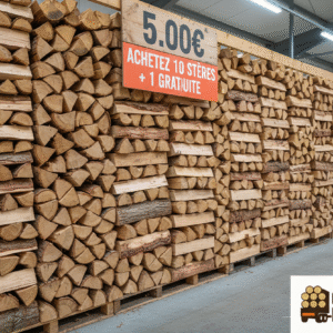 10 stères 1m + 1 gratuite Bois de chauffage Prêt à Bruler