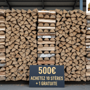 10 stères 30cm + 1 gratuite