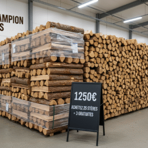 25 stères 1m + 3 gratuites