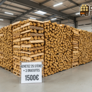 25 stères 33cm + 3 gratuites