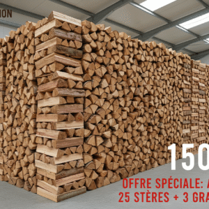 25 stères 50cm + 3 gratuites